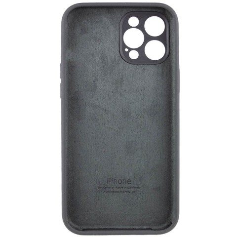 Чохол Silicone Case Full Camera Protective (AA) для Apple iPhone 12 Pro Max (6.7") Сірий / Dark Gray