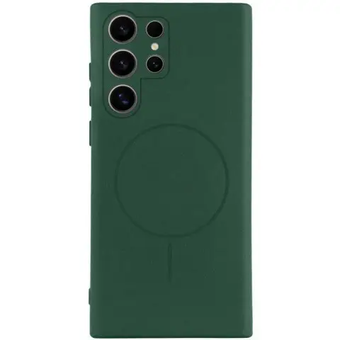 Чохол Silicone Cover Lakshmi Full Camera (AA) with MagFit для Samsung Galaxy S25 Ultra Зелений / Dark green