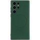 Чохол Silicone Cover Lakshmi Full Camera (AA) with MagFit для Samsung Galaxy S25 Ultra Зелений / Dark green