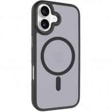 TPU+PC чохол Metal Buttons with MagSafe для Apple iPhone 17 (6.3") Чорний / Black