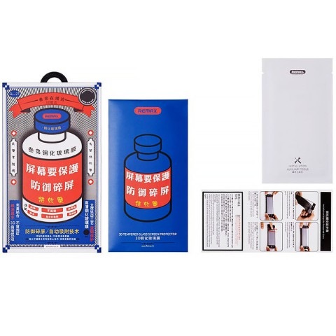 Захисне скло Remax 3D (GL-27) для Apple iPhone 13 / 13 Pro / 14 / 16e (6.1") Чорний