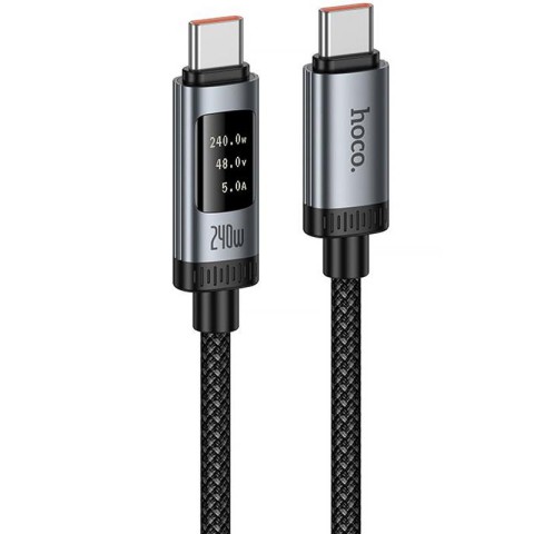 Дата кабель Hoco U148 Lord with display Type-C to Type-C 240W (1.2m) Black