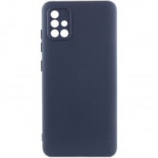 Чохол Silicone Cover Lakshmi Full Camera (A) для Samsung Galaxy A51 Синій / Midnight Blue