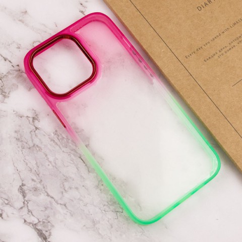 Чохол TPU+PC Fresh sip series для Apple iPhone 13 Pro (6.1") Салатовий / Рожевий