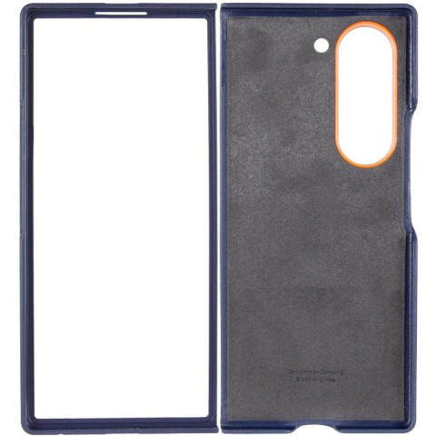 Шкіряний чохол Leather Case (AAA) для Samsung Galaxy Z Fold6 Navy