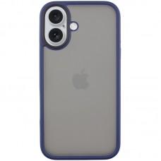 TPU+PC чохол Metal Buttons для Apple iPhone 16 (6.1") Синій