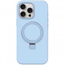 Чохол Silicone Case Full Protective NO LOGO with Ring для Apple iPhone 15 Pro Max (6.7") Blue