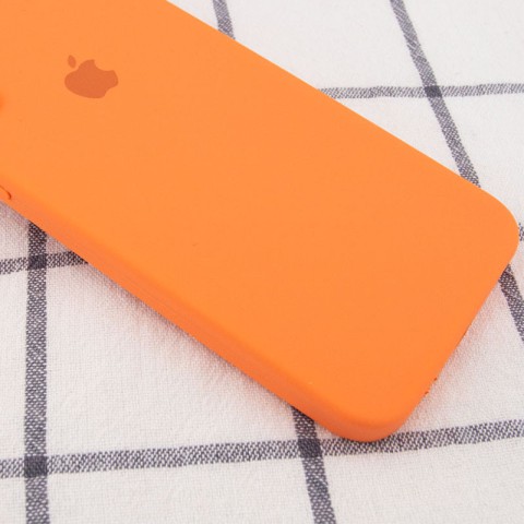Чохол Silicone Case Square Full Camera Protective (AA) для Apple iPhone 7 plus/8 plus (5.5") Помаранчевий / Papaya