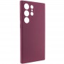 Чохол Silicone Cover Lakshmi Full Camera (AAA) для Samsung Galaxy S22 Ultra Бордовий / Plum