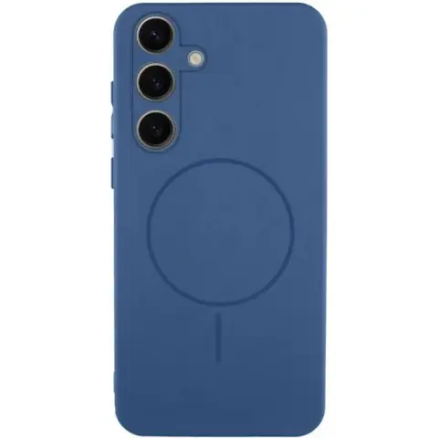 Чохол Silicone Cover Lakshmi Full Camera (AA) with MagFit для Samsung Galaxy S24 FE Синій / Navy blue