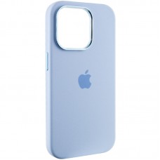 Чохол Silicone Case Metal Buttons (AA) для Apple iPhone 14 Pro Max (6.7") Блакитний / Blue Fog