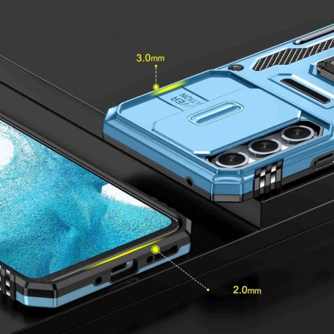 Ударостійкий чохол Camshield Army Ring для Samsung Galaxy A35 / A55 Блакитний / Light Blue