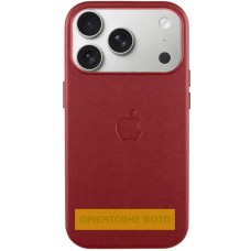 Чохол шкіряний Leather Case (AA) with MagSafe and Animation для Apple iPhone 17 Air (6.5") Crimson