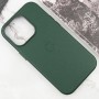 Шкіряний чохол Leather Case (AAA) with MagSafe and Animation для Apple iPhone 15 Pro Max (6.7") Green