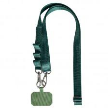 Шнурок широкий з двумя креплениями (2см) 140см Dark Green