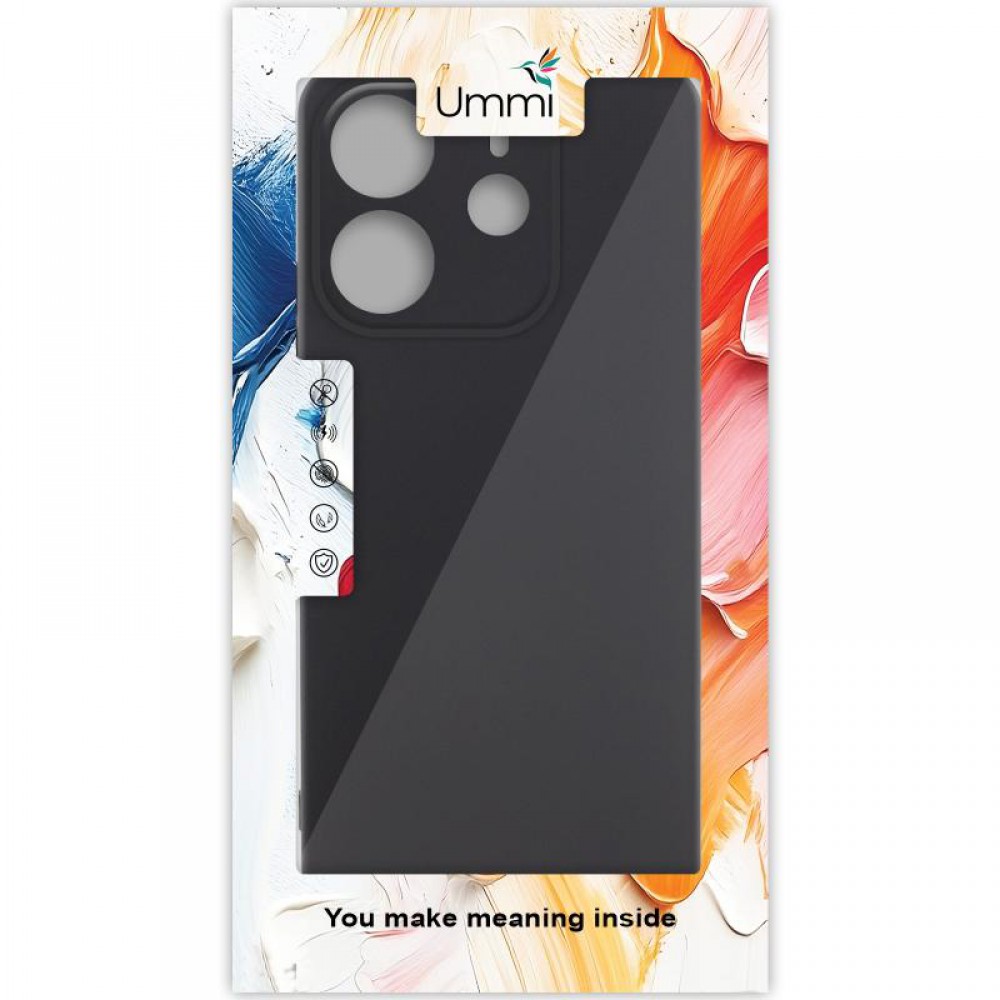 Чохол Silicone Cover Ummi Lakshmi Full Camera (AA) для Xiaomi Redmi Note 14 4G (Europe version) Чорний / Black