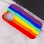 Чохол Silicone case Full Braided для Apple iPhone 13 Pro Max (6.7") Червоний / Фіолетовий