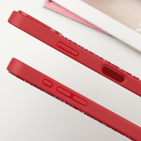 TPU чохол Bling World Rock Diamond для Apple iPhone 16 Pro (6.3") Червоний