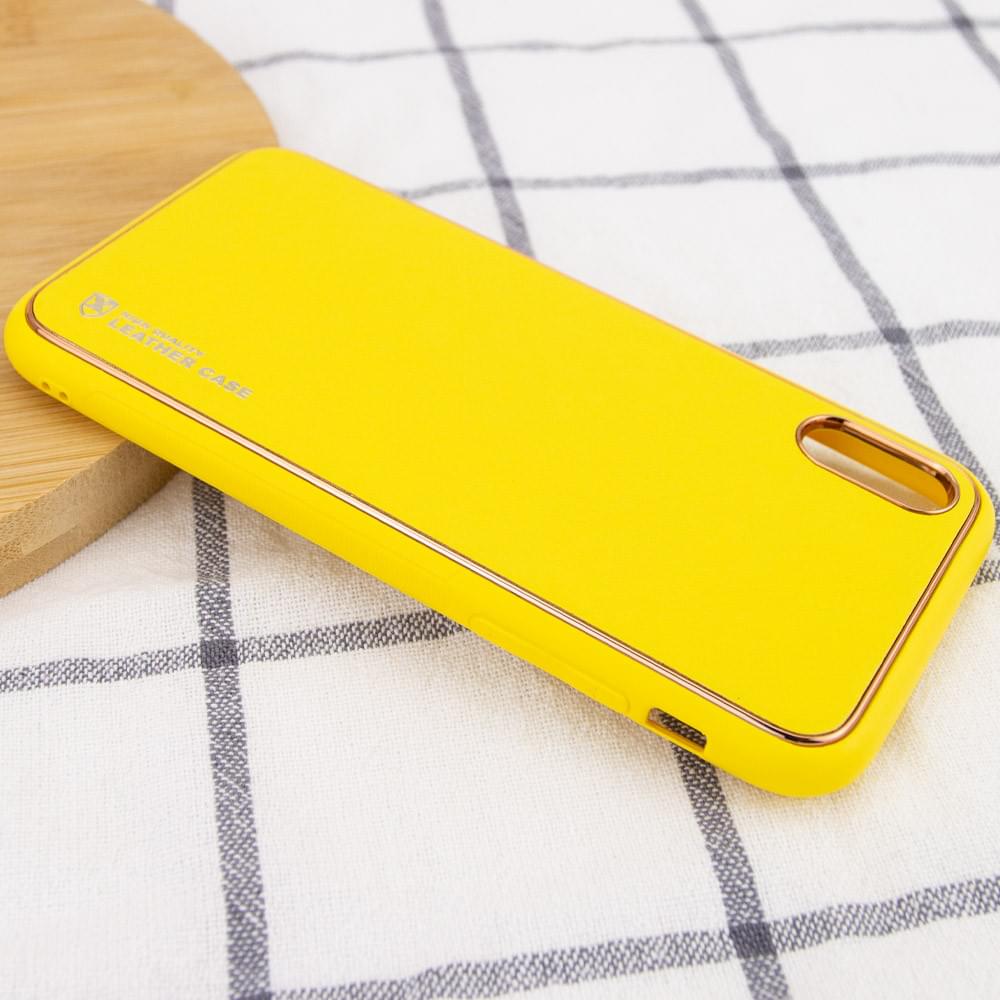 Шкіряний чохол Xshield для Apple iPhone XR (6.1") Жовтий / Yellow