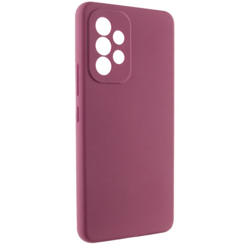Чохол Silicone Cover Lakshmi Full Camera (AAA) для Samsung Galaxy A52 4G / A52 5G / A52s Бордовий / Plum
