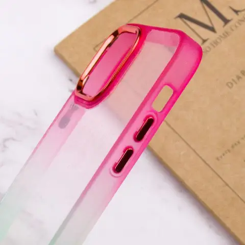 Чохол TPU+PC Fresh sip series для Apple iPhone 13 (6.1") Салатовий / Рожевий