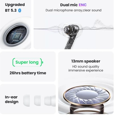 Бездротові TWS навушники Usams-XD19 X-don Series ENC BT 5.3 Gradient Purple