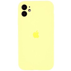 Чохол Silicone Case Full Camera Protective (AA) для Apple iPhone 12 (6.1") Жовтий / Mellow Yellow