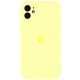 Чохол Silicone Case Full Camera Protective (AA) для Apple iPhone 12 (6.1") Жовтий / Mellow Yellow