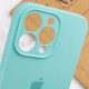 Чохол Silicone Case Full Camera Protective (AA) для Apple iPhone 15 Pro (6.1") Бірюзовий / Marine Green