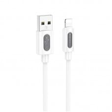 Дата кабель Borofone BX114 Structure USB to Lightning 2.4A (1m) White