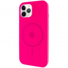 Чохол Silicone Case Full Protective (AA) with MagSafe для Apple iPhone 12 Pro / 12 (6.1") Рожевий / Barbie pink