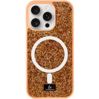 TPU чохол Bling World Rock Diamond with MagSafe для Apple iPhone 16 Pro Max (6.9") Sunset Gold