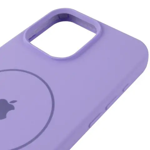 Чохол Silicone Case Full Protective (AA) V2 with MagSafe для Apple iPhone 15 (6.1") Бузковий / Dasheen