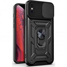 Ударостійкий чохол Camshield Serge Ring для Apple iPhone XS Max (6.5") Чорний