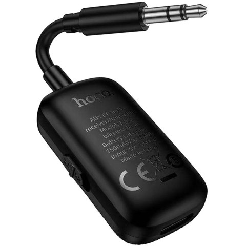 Bluetooth аудіо ресивер/трансмітер Hoco E151 Graceful (AUX 3.5mm) Black