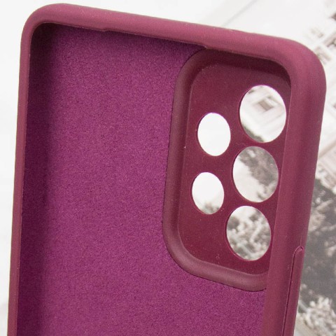 Чохол Silicone Cover Lakshmi Full Camera (AAA) для Samsung Galaxy A52 4G / A52 5G / A52s Бордовий / Plum