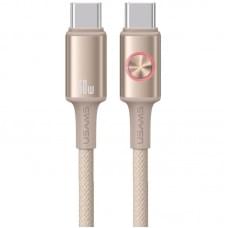 Дата кабель Usams US-SJ752 With Colorful Light Huan Ser. Type-C to Type-C 60W (1.2m)