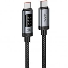 Дата кабель Hoco U148 Lord with display Type-C to Type-C 100W (1.2m) Black Дата кабель Hoco U148 Lord with display Type-C to Type-C 100W (1.2m) Black