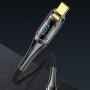 Дата кабель USAMS US-SJ591 Type-C to Type-C PD 100W Transparent Digital Display Cable (2m)