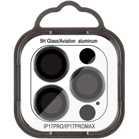 Захисне скло Metal Classic на камеру (у упак.) для Apple iPhone 17 Pro (6.3") / 17 Pro Max (6.9") Чорний / Black