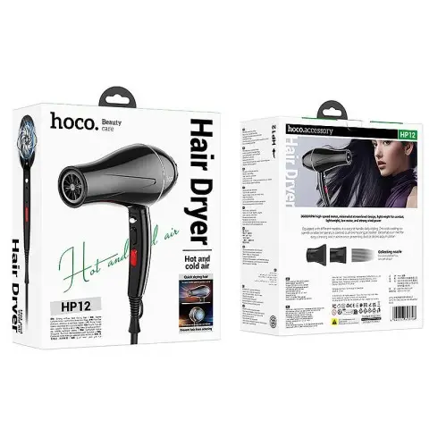 Фен для волосся Hoco HP12 Hot and cold air (1450W) Black