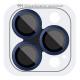 Захисне скло Metal Classic на камеру (в упак.) для Apple iPhone 15 Pro (6.1") / 15 Pro Max (6.7") Синій / Dark Blue