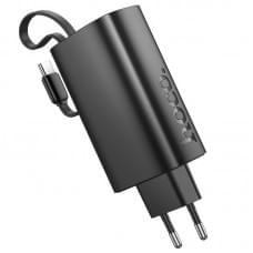 Портативний ЗП Power Bank Hoco J148 Handy PD20W with cable 5000 mAh Black