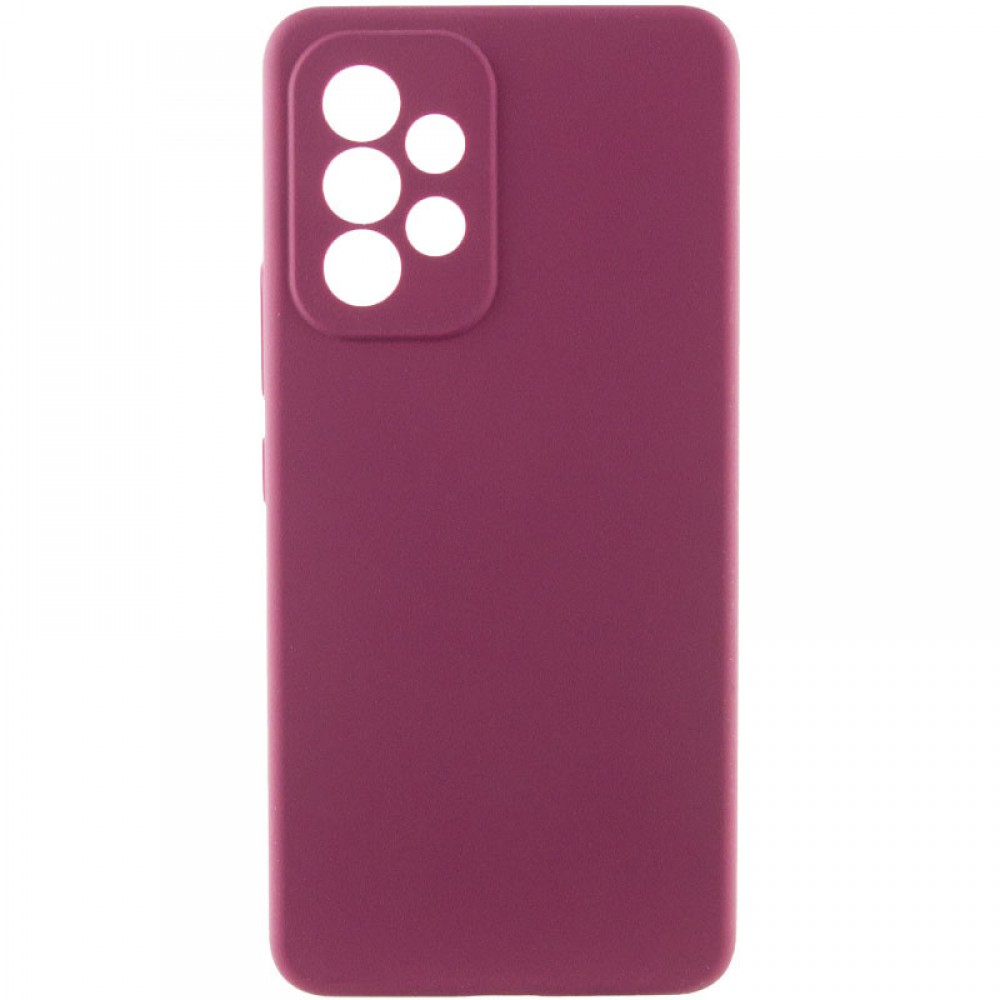 Чохол Silicone Cover Lakshmi Full Camera (AAA) для Samsung Galaxy A52 4G / A52 5G / A52s Бордовий / Plum