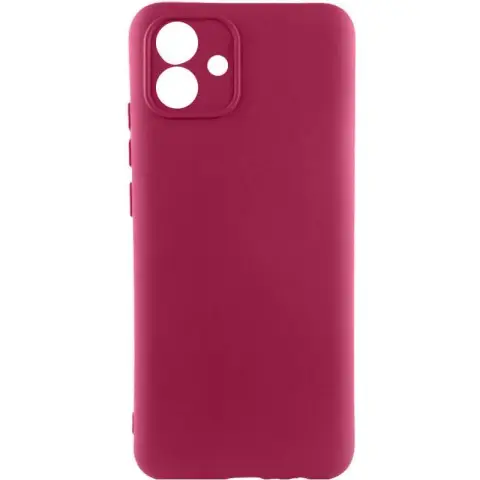 Чохол Silicone Cover Lakshmi Full Camera (AA) для Samsung Galaxy A04 Бордовий / Marsala