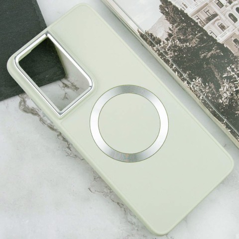 TPU чохол Bonbon Metal Style with MagSafe для Samsung Galaxy S23 Ultra Білий / White