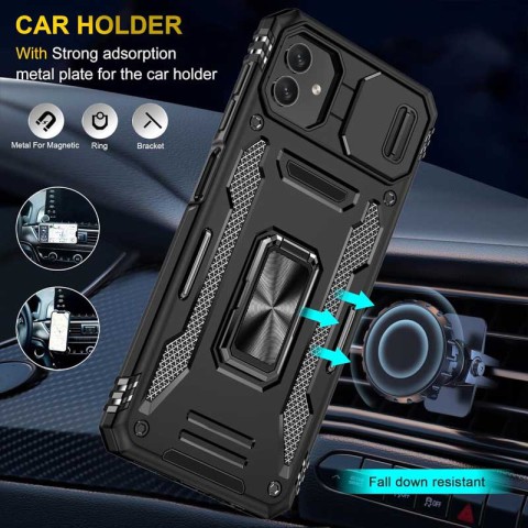 Ударостійкий чохол Camshield Army Ring для Samsung Galaxy A05 Чорний / Black