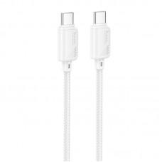 Дата кабель Hoco X113 Beneficio Type-C to Type-C 60W (1m) White