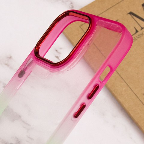 Чохол TPU+PC Fresh sip series для Apple iPhone 13 Pro (6.1") Салатовий / Рожевий