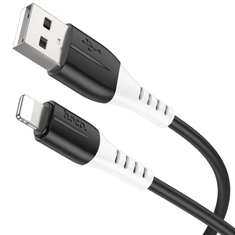 Дата кабель Hoco X82 Silicone USB to Lightning 2.4A (1m) Black